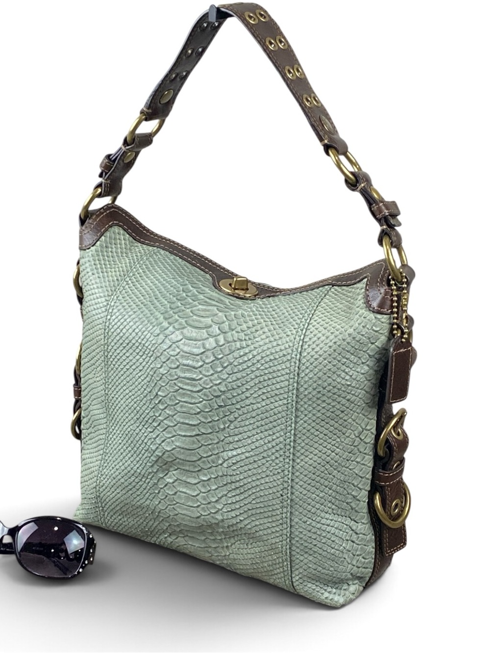 Coach Python Embossed Chelsea Y2K Shoulder Bag